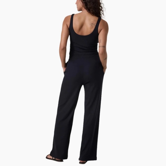 Vuori Pose Scoop Neck Ribbed Wide Leg Jumpsuit - Picture 2 of 5